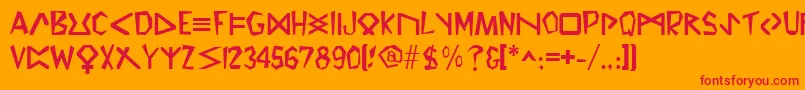 GlyphicsRegular Font – Red Fonts on Orange Background