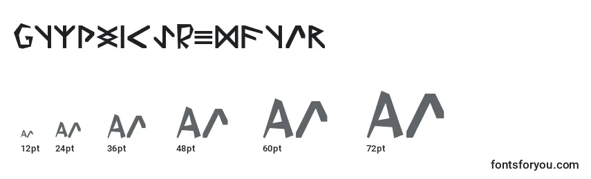 GlyphicsRegular Font Sizes