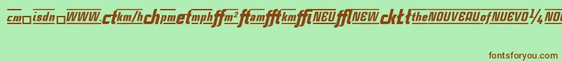 CasestudynooneLtBlackItalicAlternate Font – Brown Fonts on Green Background