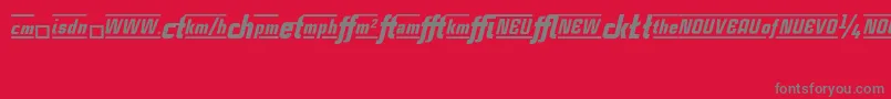 CasestudynooneLtBlackItalicAlternate Font – Gray Fonts on Red Background