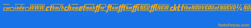 En savoir plus sur la police CasestudynooneLtBlackItalicAlternate Police CasestudynooneLtBlackItalicAlternate – polices orange sur fond bleu