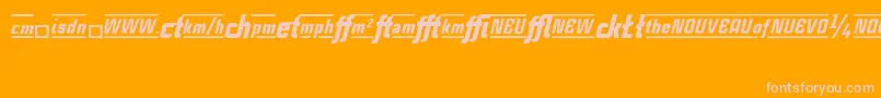 CasestudynooneLtBlackItalicAlternate-Schriftart – Rosa Schriften auf orangefarbenem Hintergrund