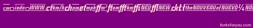 CasestudynooneLtBlackItalicAlternate Font – Pink Fonts on Purple Background