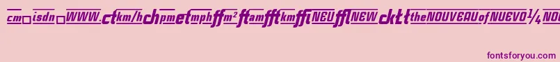 CasestudynooneLtBlackItalicAlternate-Schriftart – Violette Schriften auf rosa Hintergrund