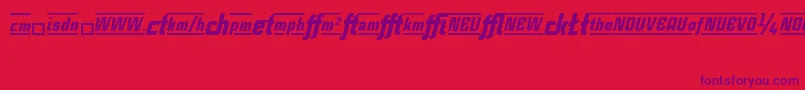 CasestudynooneLtBlackItalicAlternate Font – Purple Fonts on Red Background