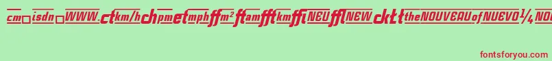 CasestudynooneLtBlackItalicAlternate Font – Red Fonts on Green Background