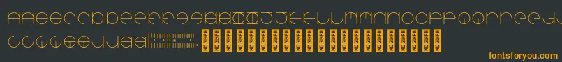 フォントAroundaboutRegular – 黒い背景にオレンジの文字