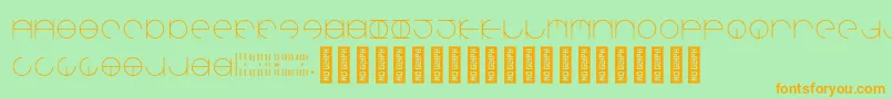 AroundaboutRegular Font – Orange Fonts on Green Background