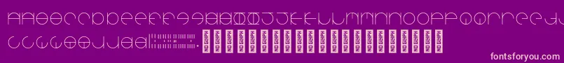 AroundaboutRegular Font – Pink Fonts on Purple Background