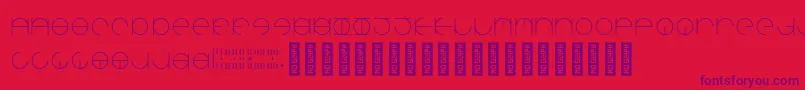 AroundaboutRegular Font – Purple Fonts on Red Background