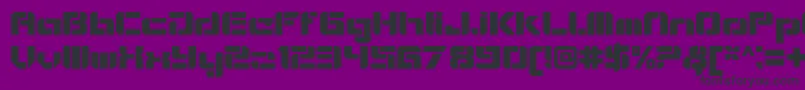 VideotechOpenplain Font – Black Fonts on Purple Background