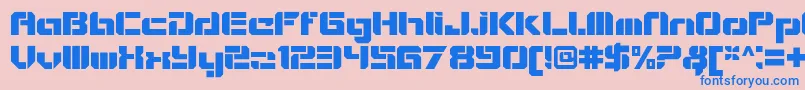 VideotechOpenplain Font – Blue Fonts on Pink Background