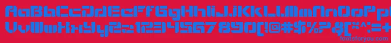 VideotechOpenplain Font – Blue Fonts on Red Background