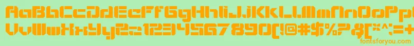 VideotechOpenplain Font – Orange Fonts on Green Background