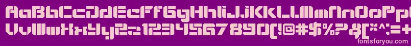 VideotechOpenplain-Schriftart – Rosa Schriften auf violettem Hintergrund