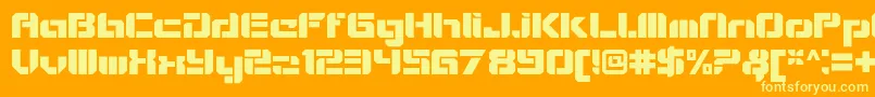 VideotechOpenplain Font – Yellow Fonts on Orange Background