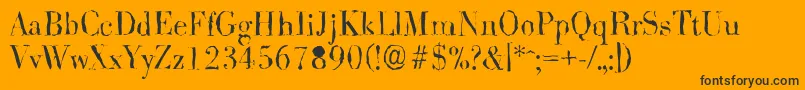 BodonirandomLightRegular Font – Black Fonts on Orange Background