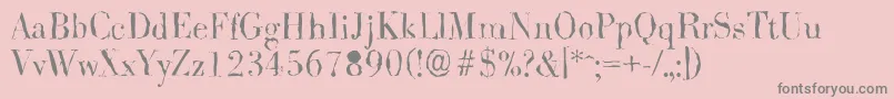 BodonirandomLightRegular Font – Gray Fonts on Pink Background