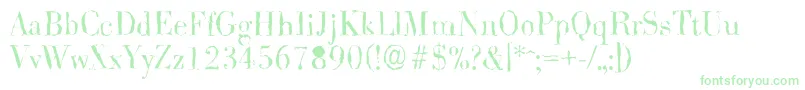 BodonirandomLightRegular Font – Green Fonts on White Background