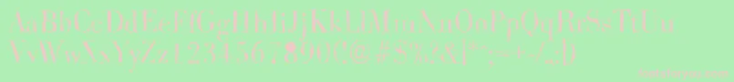 BodonirandomLightRegular Font – Pink Fonts on Green Background