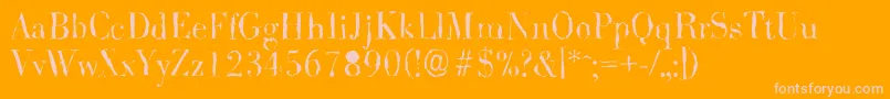 BodonirandomLightRegular-Schriftart – Rosa Schriften auf orangefarbenem Hintergrund