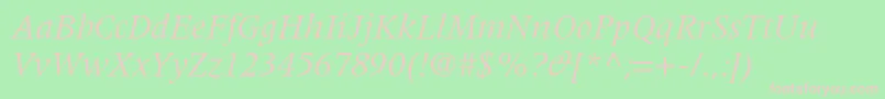 CoherentSsiItalic Font – Pink Fonts on Green Background