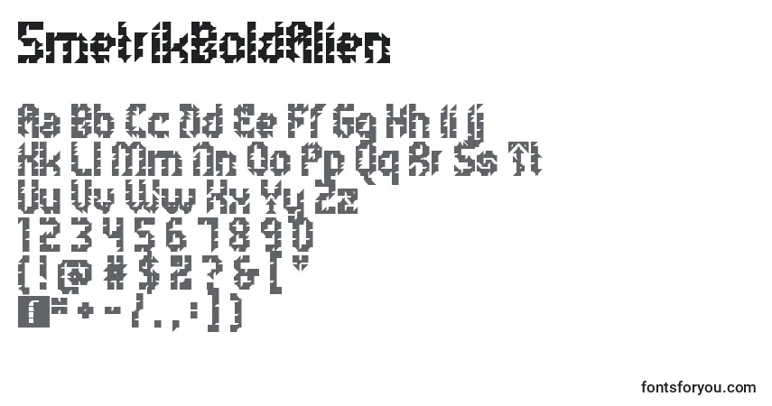 Schriftart 5metrikBoldAlien – Alphabet, Zahlen, spezielle Symbole