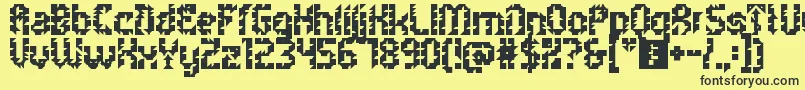 5metrikBoldAlien Font – Black Fonts on Yellow Background