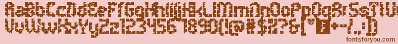 5metrikBoldAlien Font – Brown Fonts on Pink Background