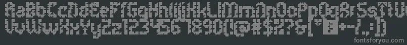 5metrikBoldAlien-fontti – harmaat kirjasimet mustalla taustalla