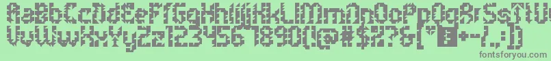 5metrikBoldAlien Font – Gray Fonts on Green Background