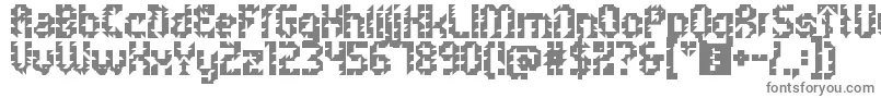 フォント5metrikBoldAlien – 白い背景に灰色の文字