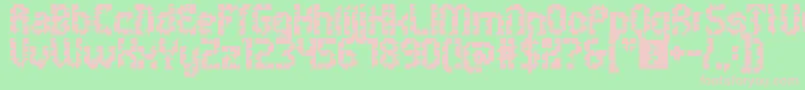 フォント5metrikBoldAlien – 緑の背景にピンクのフォント