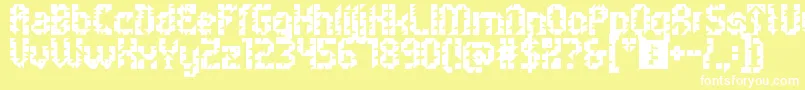 5metrikBoldAlien Font – White Fonts on Yellow Background