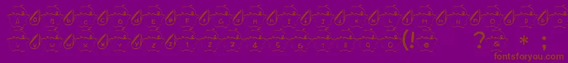 HamuFont Font – Brown Fonts on Purple Background