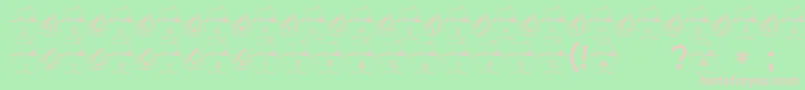 HamuFont Font – Pink Fonts on Green Background