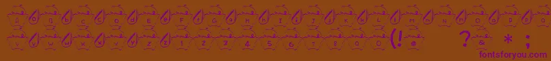 HamuFont Font – Purple Fonts on Brown Background