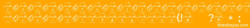 HamuFont-Schriftart – Weiße Schriften auf orangefarbenem Hintergrund