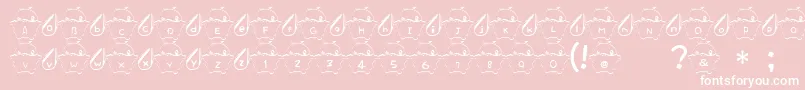 HamuFont-Schriftart – Weiße Schriften auf rosa Hintergrund