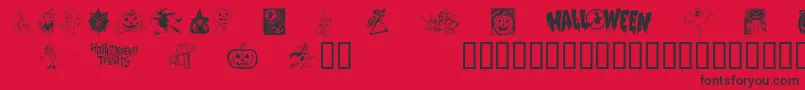 フォントHellow2 – 赤い背景に黒い文字