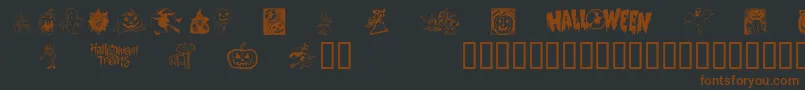 Hellow2 Font – Brown Fonts on Black Background