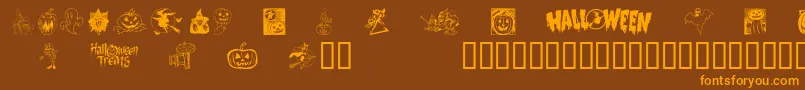Hellow2 Font – Orange Fonts on Brown Background