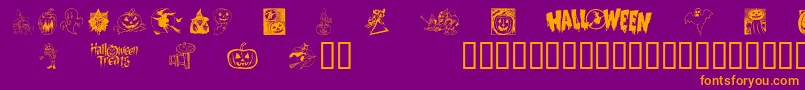 Fonte Hellow2 – fontes laranjas em um fundo violeta