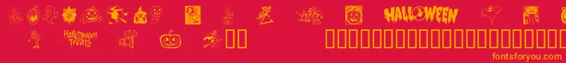Hellow2 Font – Orange Fonts on Red Background