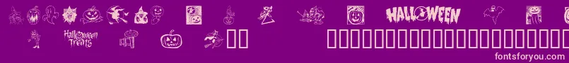 Hellow2 Font – Pink Fonts on Purple Background