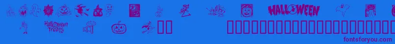 Hellow2 Font – Purple Fonts on Blue Background