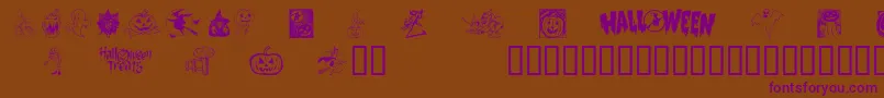 Hellow2 Font – Purple Fonts on Brown Background