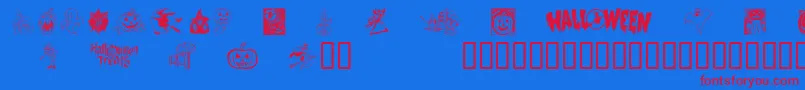 フォントHellow2 – 赤い文字の青い背景