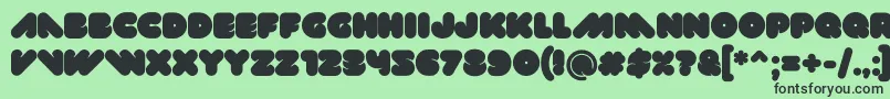 Val Font – Black Fonts on Green Background