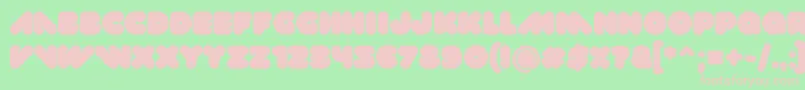 Val Font – Pink Fonts on Green Background